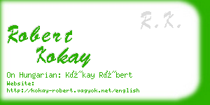 robert kokay business card